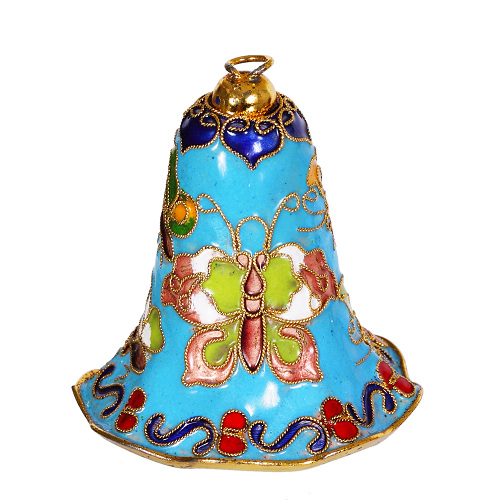 Glocke Weihnachtsglocken Weihnachtsdeko Deko Cloisonne Emaille 5486 - zum Schließen ins Bild klicken